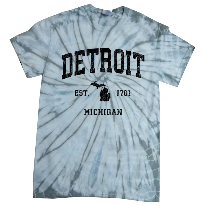 Detroit Michigan Mi Vintage Athletic Sports Tie-Dye T-Shirt