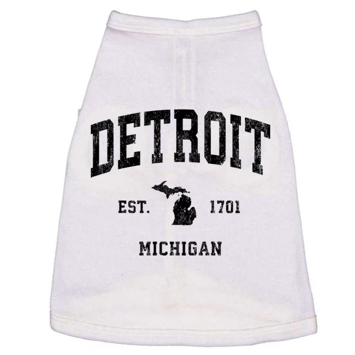 Detroit Michigan Mi Vintage Athletic Sports Doggie Tank