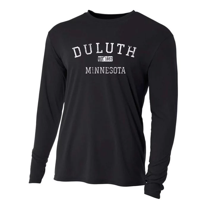 Duluth Minnesota MN Vintage Cooling Performance Long Sleeve Crew