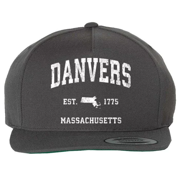 Danvers Massachusetts Ma Vintage Established Athletic Sports Wool Snapback Cap