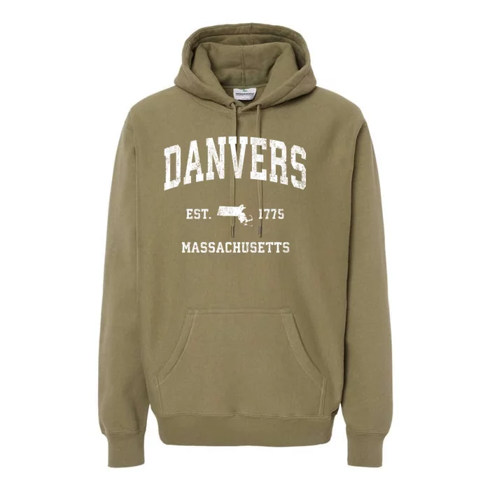 Danvers Massachusetts Ma Vintage Established Athletic Sports Premium Hoodie