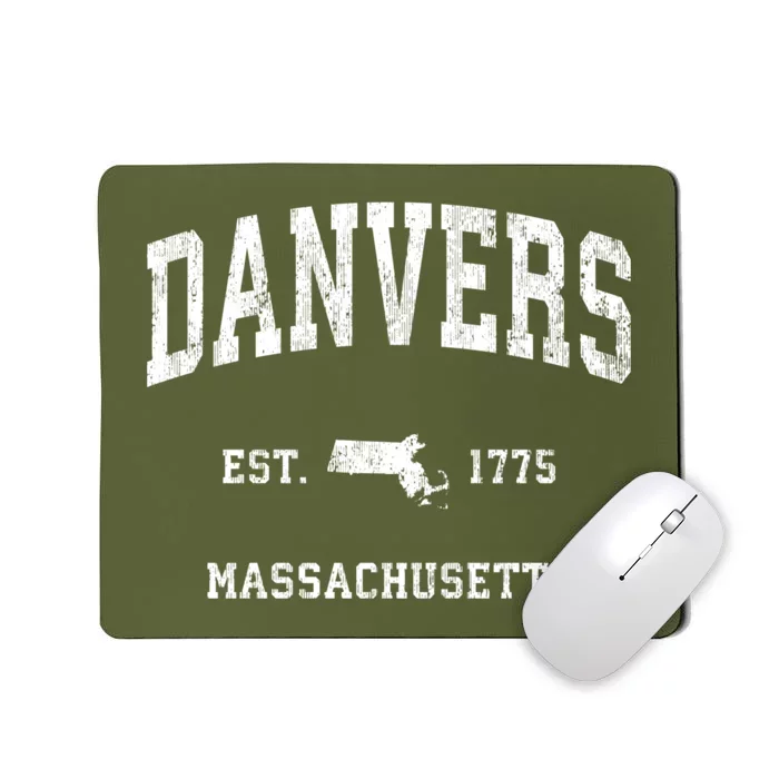 Danvers Massachusetts Ma Vintage Established Athletic Sports Mousepad