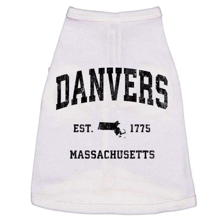 Danvers Massachusetts Ma Vintage Established Athletic Sports Doggie Tank