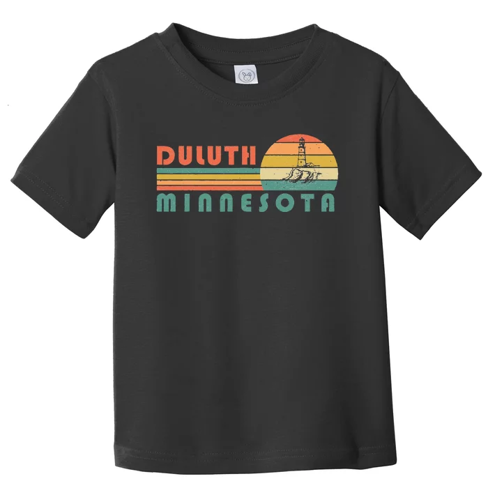 Duluth Minnesota MN Vintage Lighthouse Two Harbors Gift Toddler T-Shirt