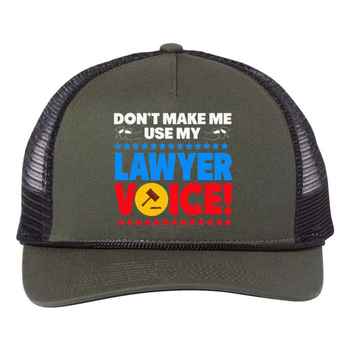 Dont Make Me Use My Lawyer Voice Retro Rope Trucker Hat Cap