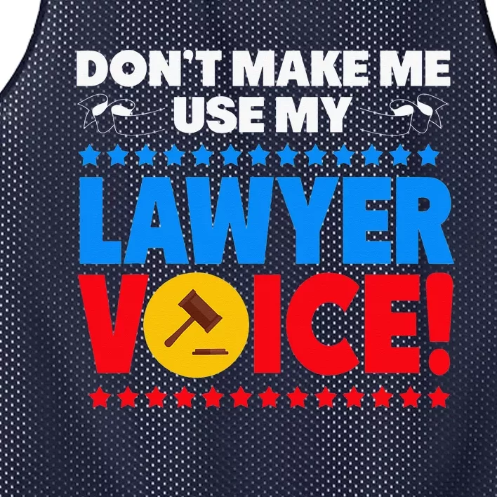 Dont Make Me Use My Lawyer Voice Mesh Reversible Basketball Jersey Tank