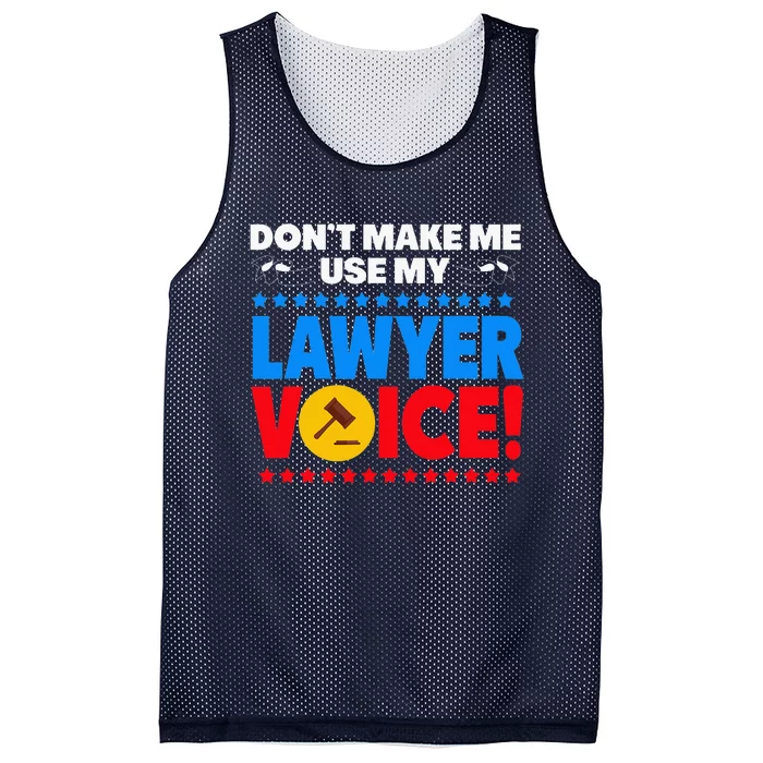 Dont Make Me Use My Lawyer Voice Mesh Reversible Basketball Jersey Tank