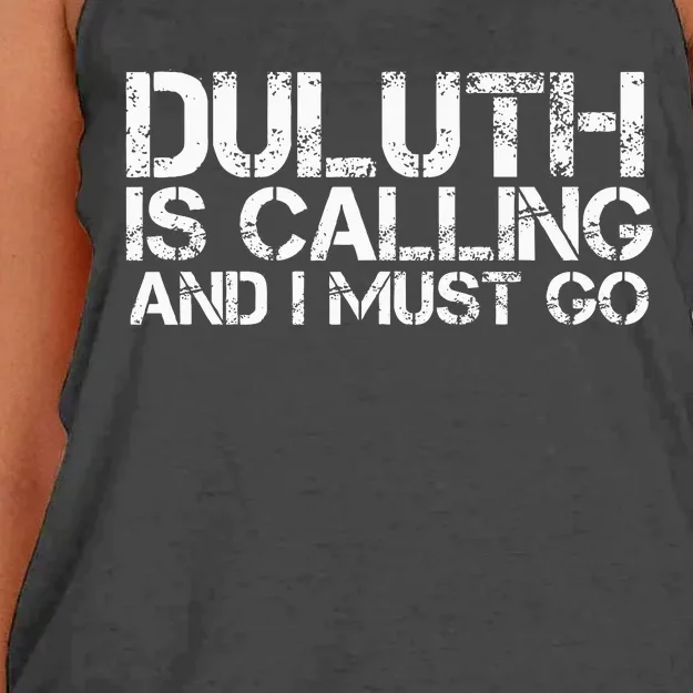 Duluth Mn Minnesota Funny City Trip Home Roots Usa Gift Women's Knotted Racerback Tank