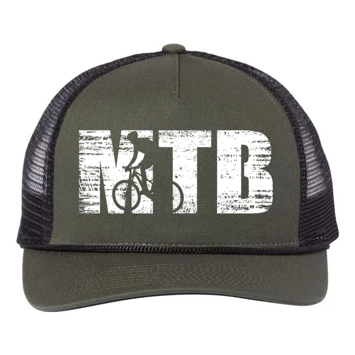 Distressed Mtb Mountain Bike Meaningful Gift For Mountain Bikers Gift Retro Rope Trucker Hat Cap