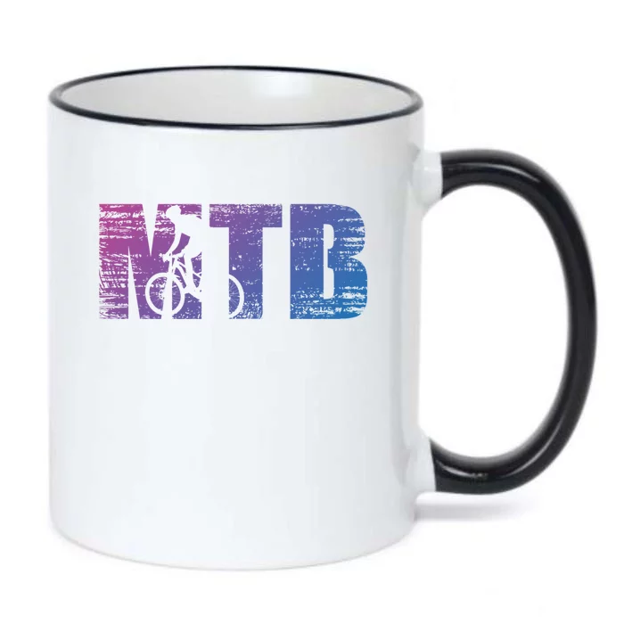 Distressed Mtb Mountain Bike Meaningful Gift For Mountain Bikers Gift Black Color Changing Mug