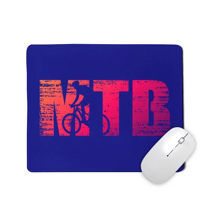 Distressed Mtb Mountain Bike Meaningful Gift For Mountain Bikers Gift Mousepad