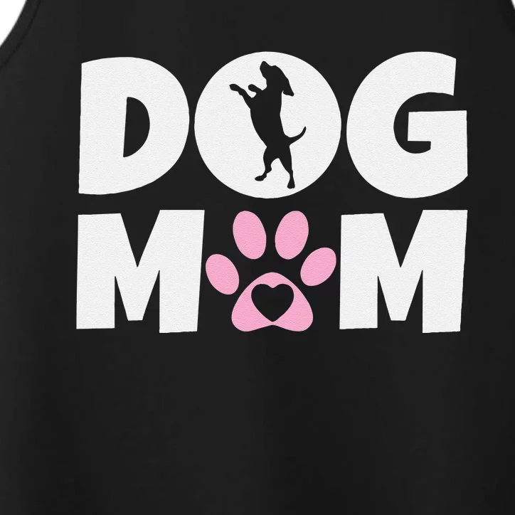 Dog Mom Mothers Day Present For Dog Loving Mom Cute Dog Performance Tank