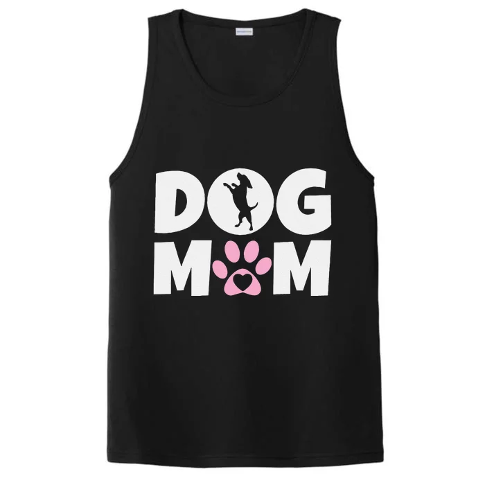 Dog Mom Mothers Day Present For Dog Loving Mom Cute Dog Performance Tank