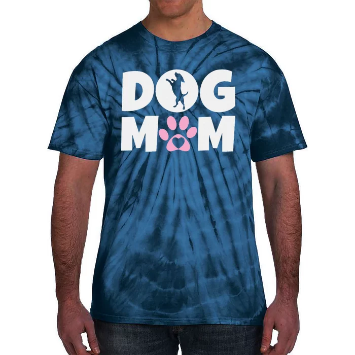 Dog Mom Mothers Day Present For Dog Loving Mom Cute Dog Tie-Dye T-Shirt