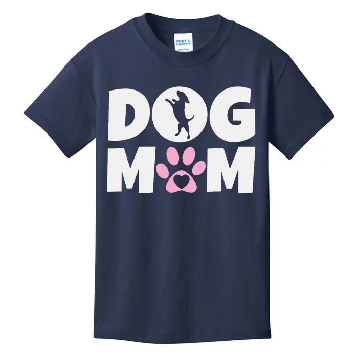 Dog Mom Mothers Day Present For Dog Loving Mom Cute Dog Kids T-Shirt