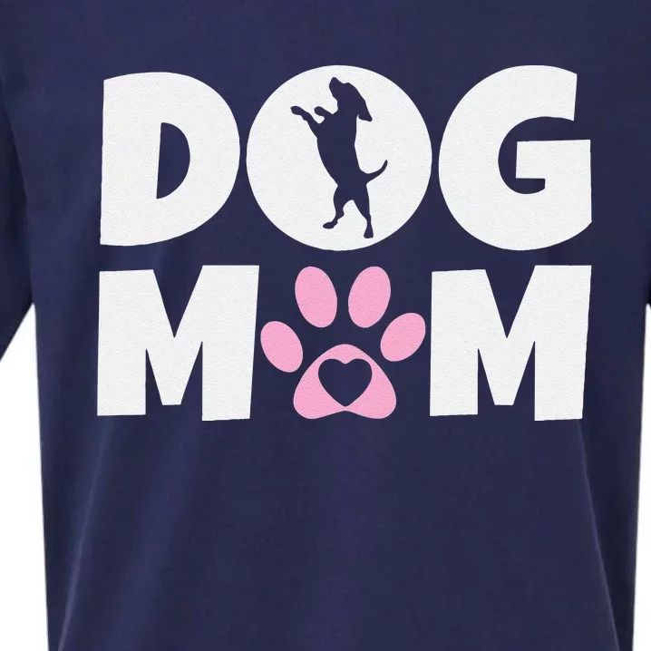 Dog Mom Mothers Day Present For Dog Loving Mom Cute Dog Sueded Cloud Jersey T-Shirt