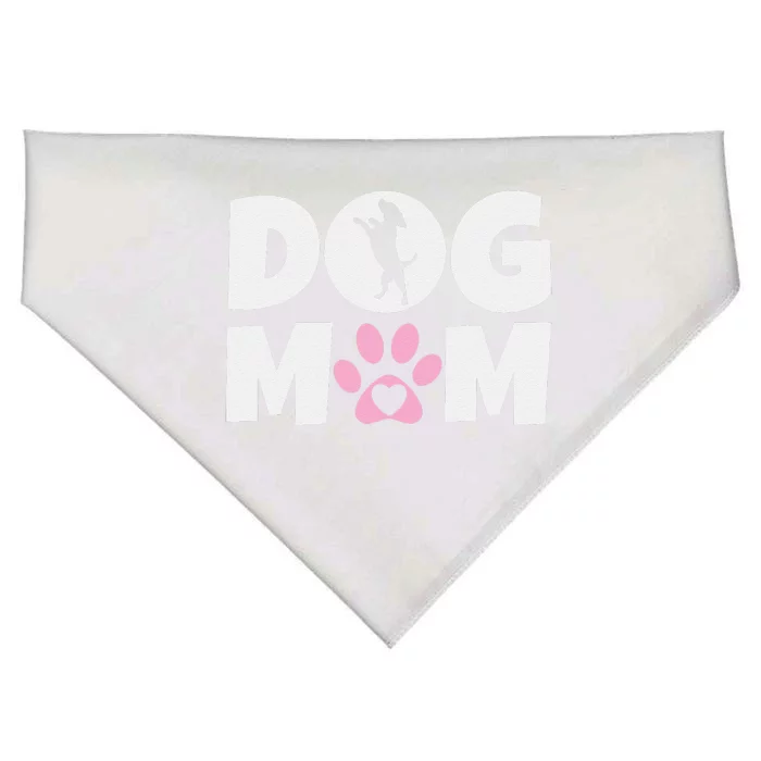 Dog Mom Mothers Day Present For Dog Loving Mom Cute Dog USA-Made Doggie Bandana