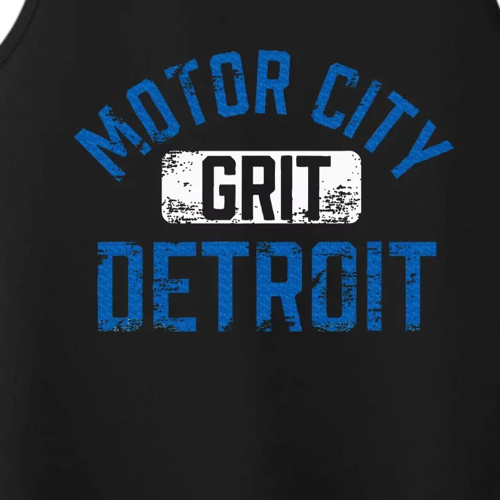 Detroit Michigan Motor City Grit Detroit Motor City Grit Performance Tank