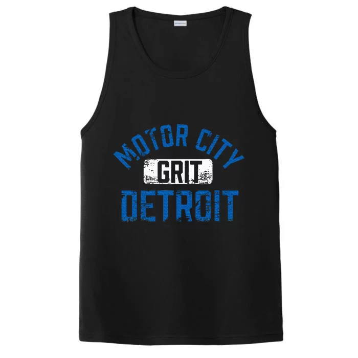 Detroit Michigan Motor City Grit Detroit Motor City Grit Performance Tank