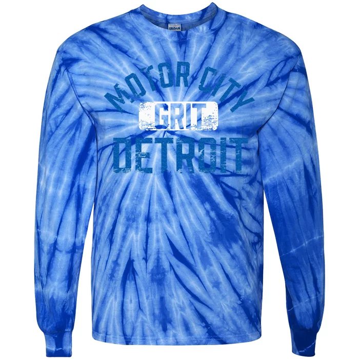 Detroit Michigan Motor City Grit Detroit Motor City Grit Tie-Dye Long Sleeve Shirt