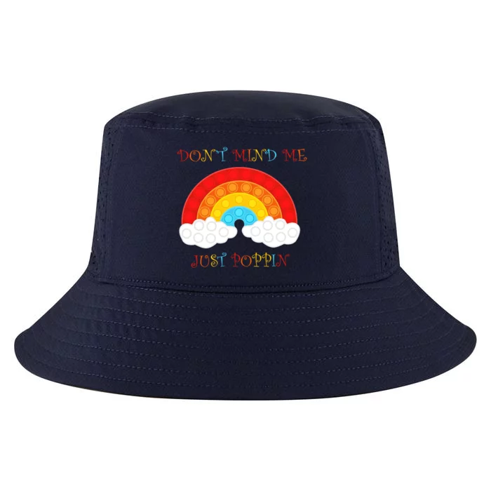 Don’t Mind Me Just Poppin Rainbow Gift Cool Comfort Performance Bucket Hat