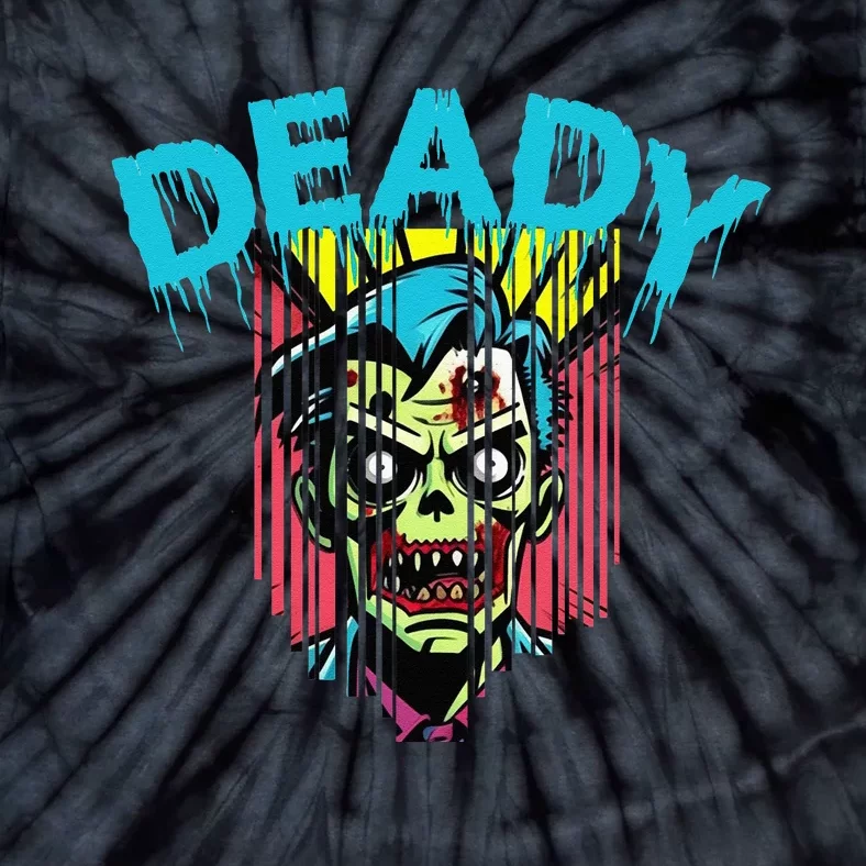 Deady Mummy Matching Dad Mom Halloween Pop Art Tie-Dye T-Shirt