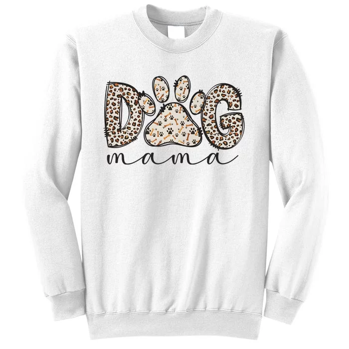 Dog Mama Mom Leopard Sweatshirt