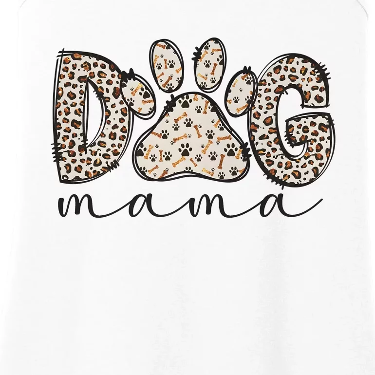 Dog Mama Mom Leopard Ladies Essential Tank