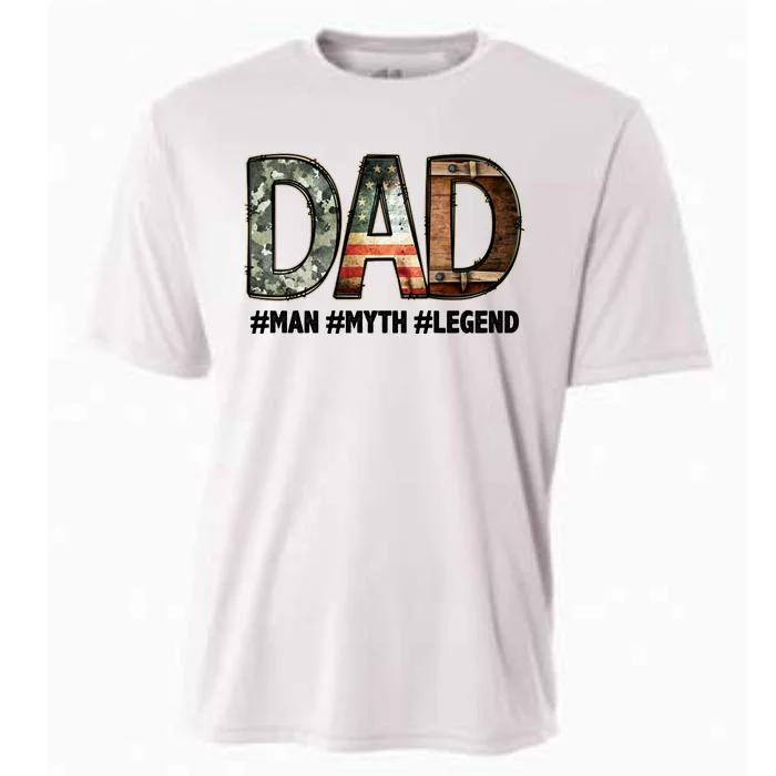 Dad Man Myth Legend Vintage Cooling Performance Crew T-Shirt