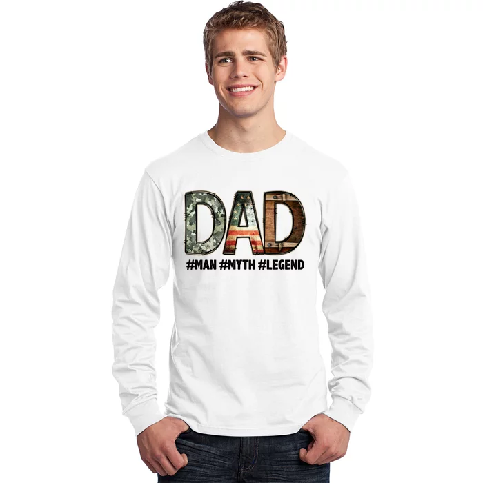 Dad Man Myth Legend Vintage Long Sleeve Shirt