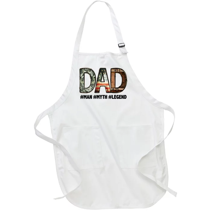 Dad Man Myth Legend Vintage Full-Length Apron With Pocket