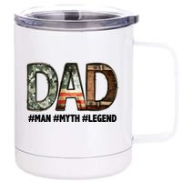 Dad Man Myth Legend Vintage 12 oz Stainless Steel Tumbler Cup