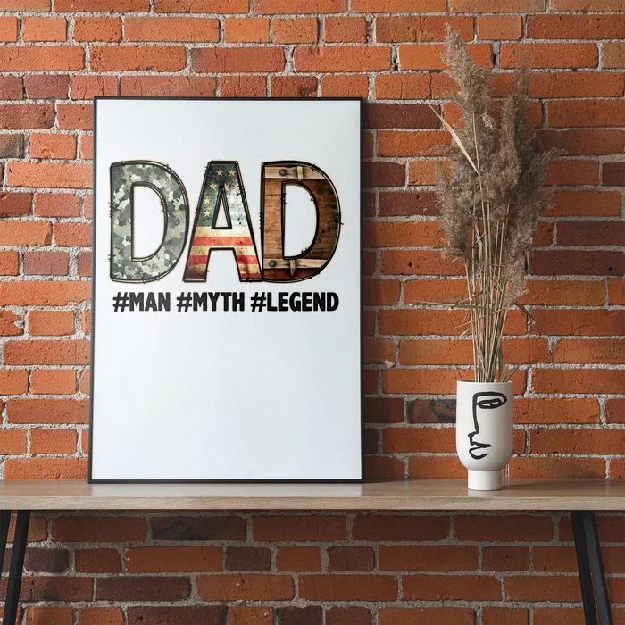 Dad Man Myth Legend Vintage Poster