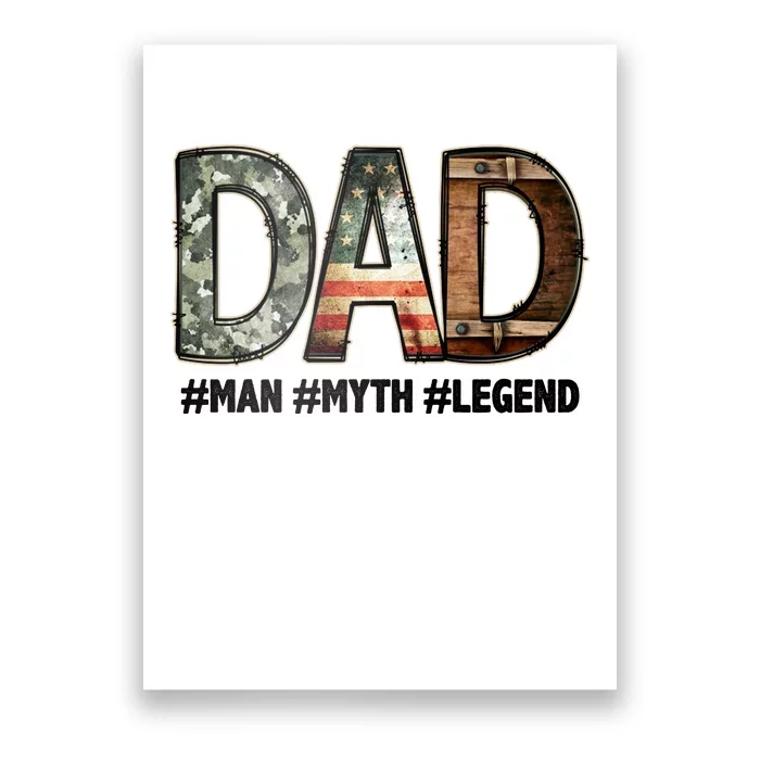 Dad Man Myth Legend Vintage Poster