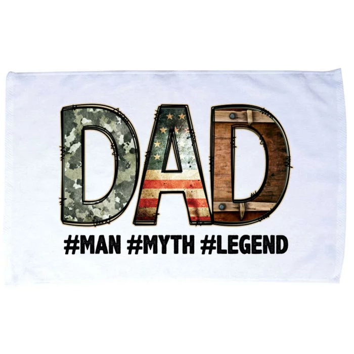 Dad Man Myth Legend Vintage Microfiber Hand Towel