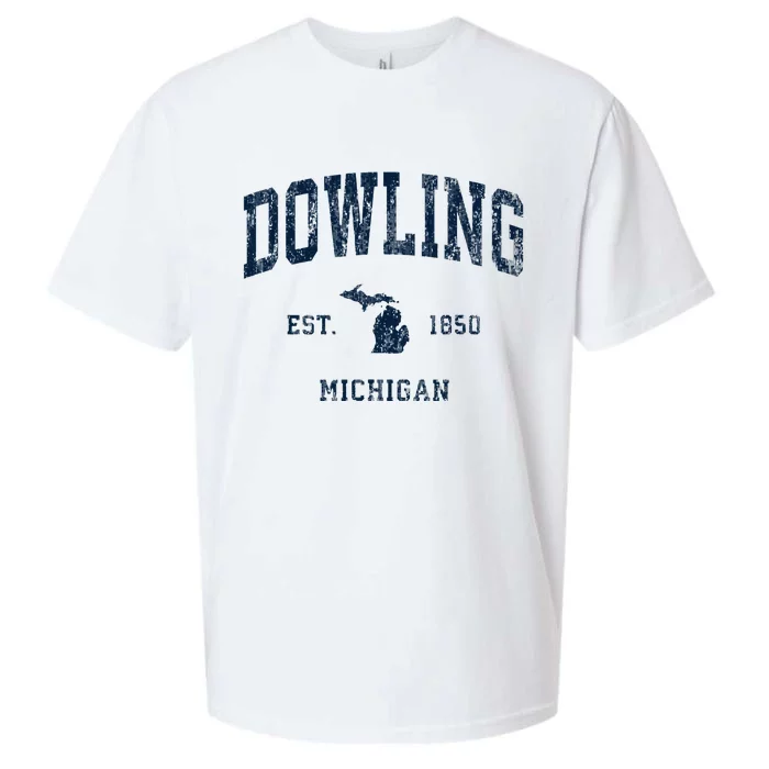 Dowling Michigan Mi Vintage Athletic Sports Design Sueded Cloud Jersey T-Shirt