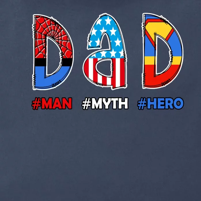 Dad Man Myth Superhero Zip Tote Bag