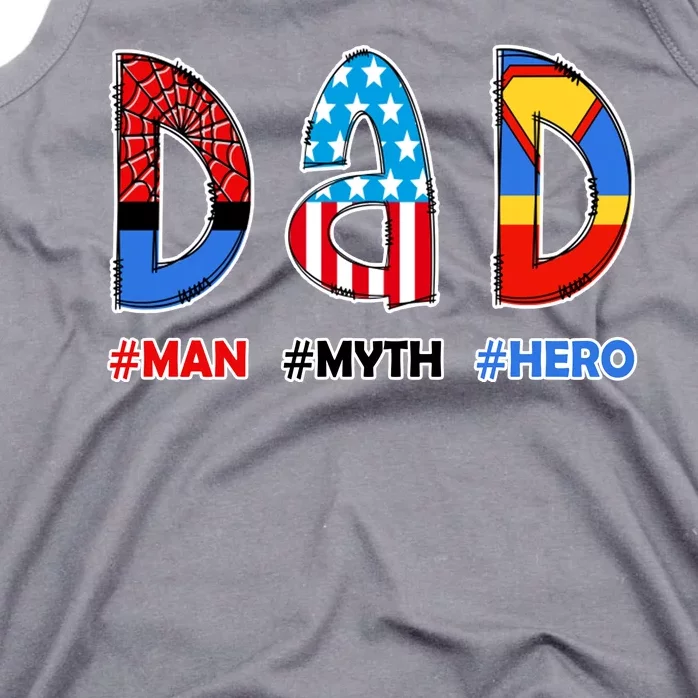 Dad Man Myth Superhero Tank Top