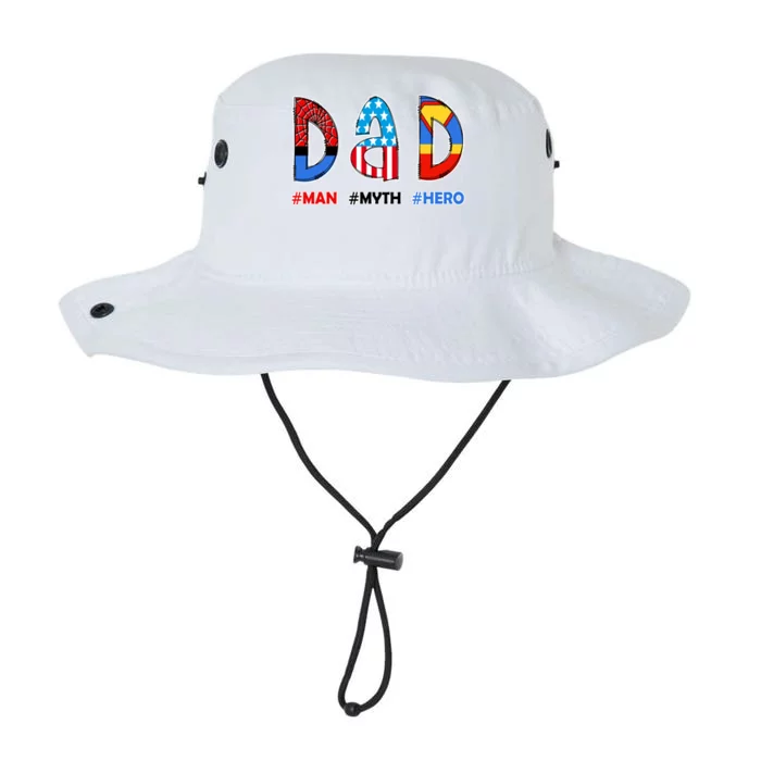 Dad Man Myth Superhero Legacy Cool Fit Booney Bucket Hat