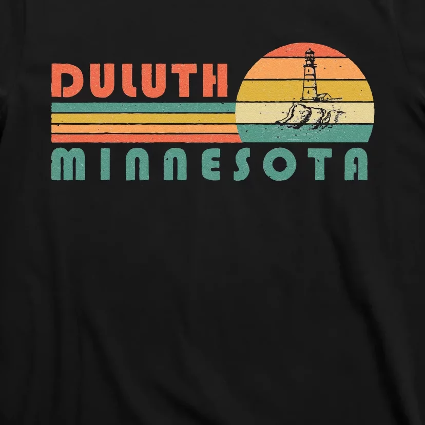 Duluth Minnesota MN Vintage Lighthouse Two Harbors Gift T-Shirt