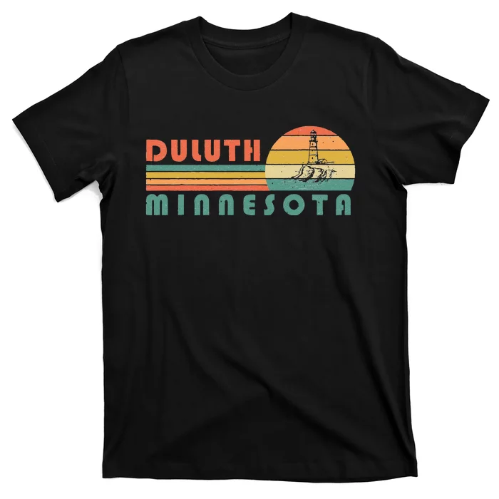 Duluth Minnesota MN Vintage Lighthouse Two Harbors Gift T-Shirt