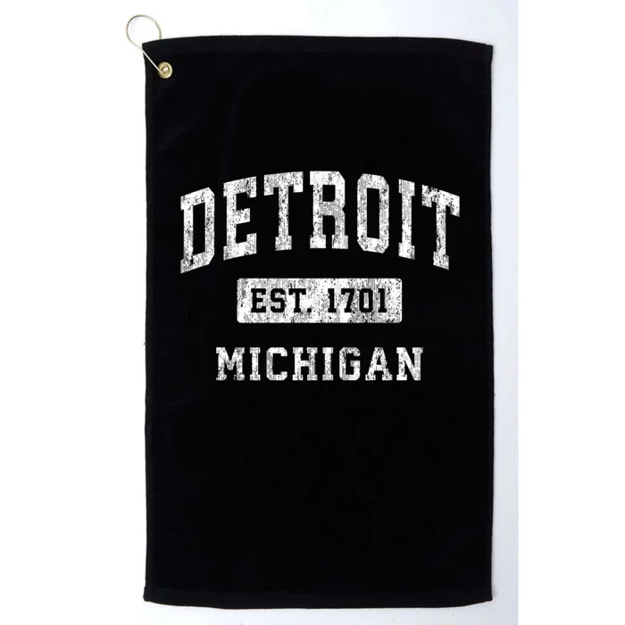 Detroit Michigan Mi Vintage Established Sports Platinum Collection Golf Towel