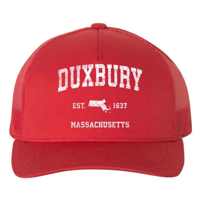 Duxbury Massachusetts Ma Vintage Sports Design Established Yupoong Adult 5-Panel Trucker Hat