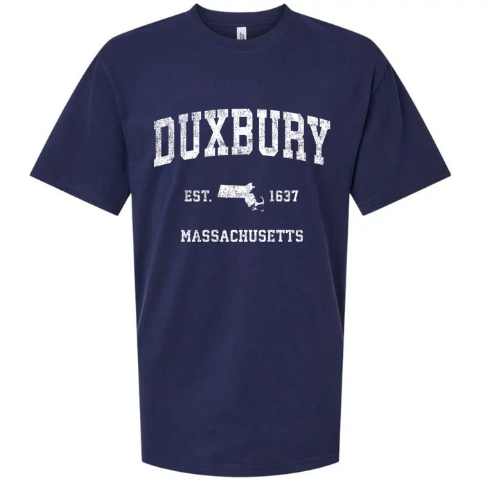 Duxbury Massachusetts Ma Vintage Sports Design Established Sueded Cloud Jersey T-Shirt