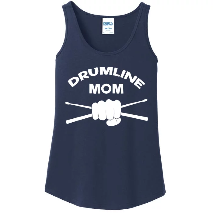 Drumline Mom Music Marching Band Support Ladies Essential Tank