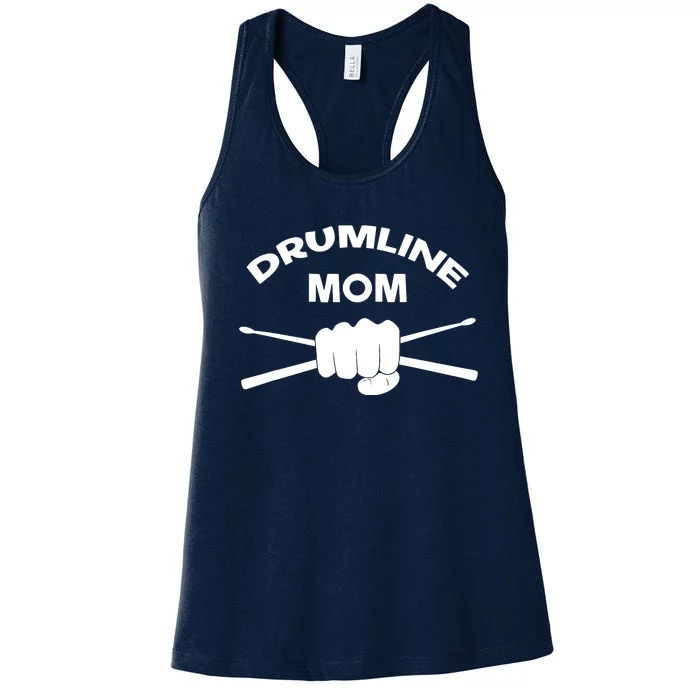 Drumline Mom Music Marching Band Support Women's Racerback Tank