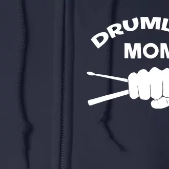 Drumline Mom Music Marching Band Support Full Zip Hoodie