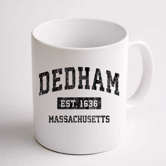 Dedham Massachusetts Ma Vintage Established Sports Design Front & Back Coffee Mug