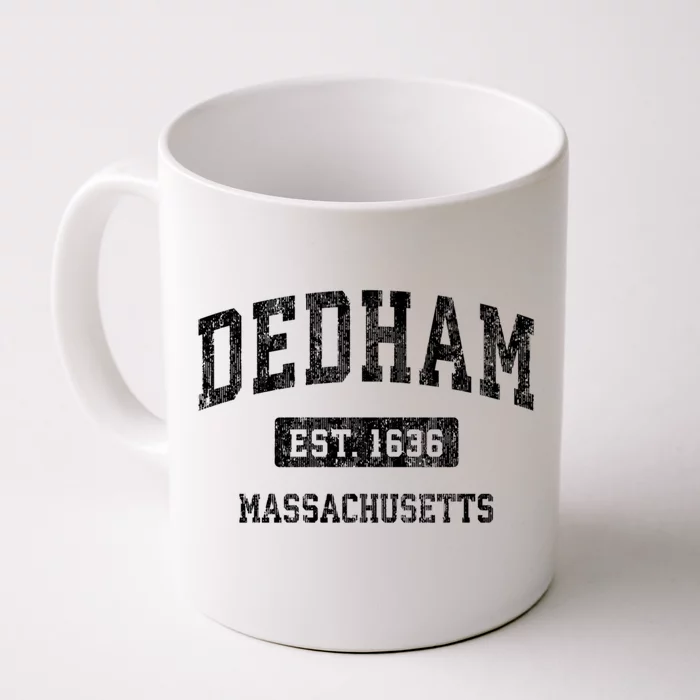 Dedham Massachusetts Ma Vintage Established Sports Design Front & Back Coffee Mug