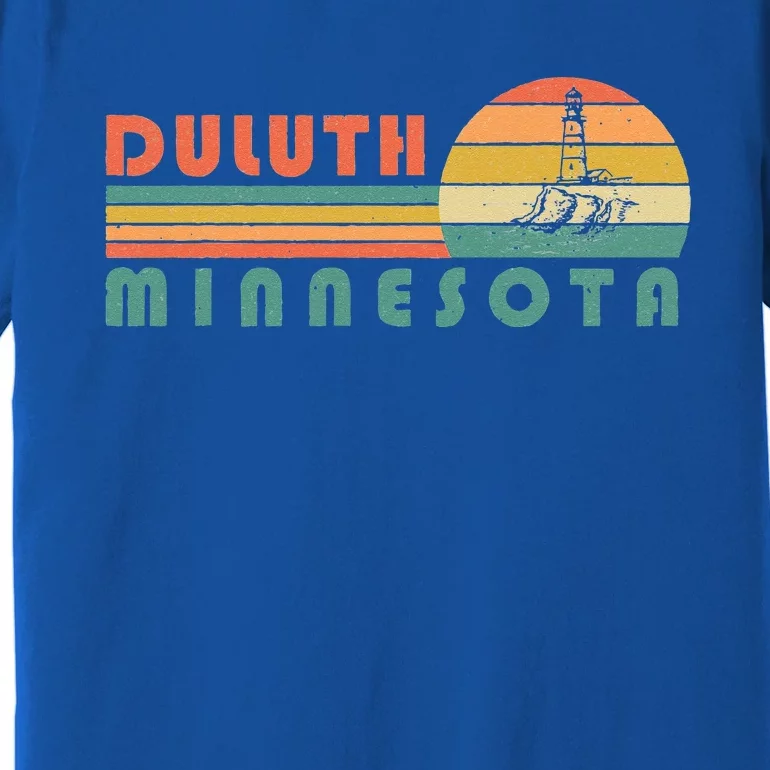 Duluth Minnesota MN Vintage Lighthouse Two Harbors Gift Premium T-Shirt